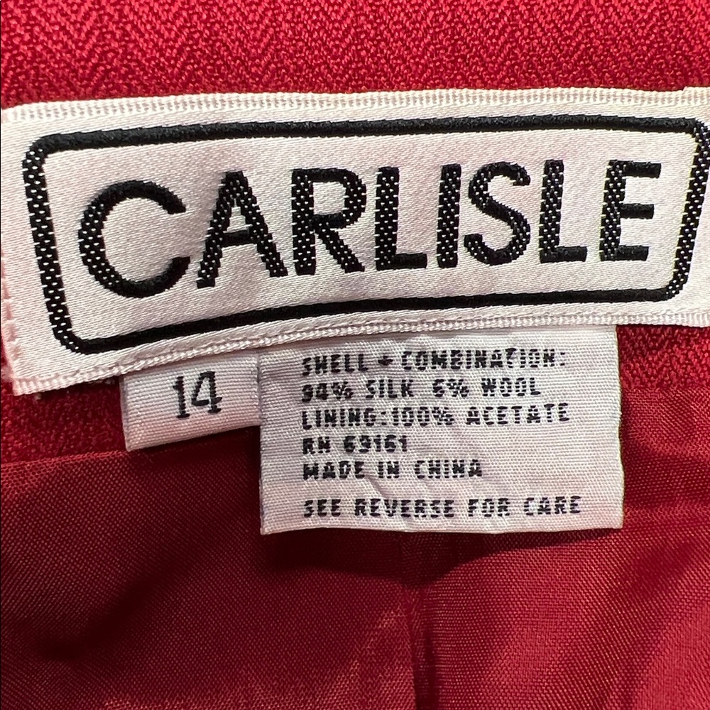 Carlisle brand soft red cropped front zipper jacket. - Picture 9 of 13